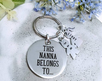 Nanny Keyring, Family Keyring, This Nana Belongs to, Family Tree Gift, This Grandad Belongs to, World's Greatest Mum, gift for grandparents