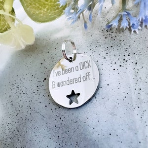 Cat ID tag, 20mm small dog collar tag, indoor cat, funny pet tag, 2cm Pet ID Tag, stainless steel engraved collar address tag, personalised