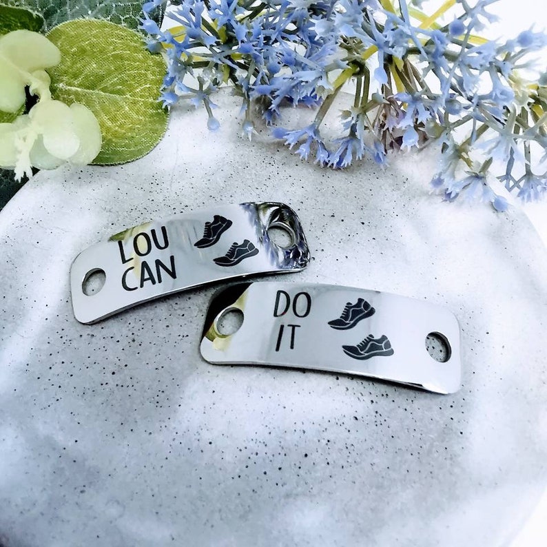 Runner Tags Labels Personalized Trainer Tags, Shoe Lace Tags, Gift for Runners, Keep on ...