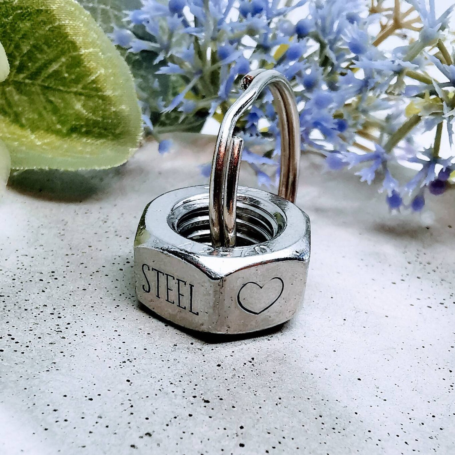 Dad keyring bolt and nut keychain custom nut gift shed key Etsy