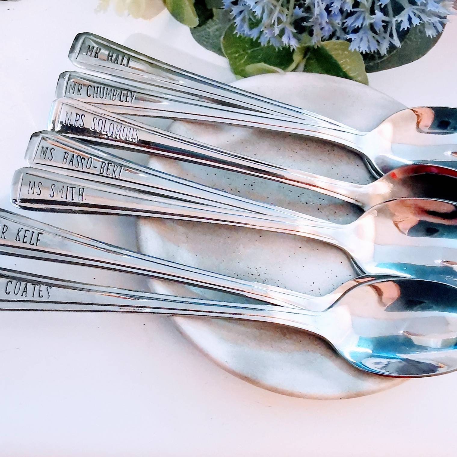 Personlized teaspoon custom name tea spoon teacher gift Etsy