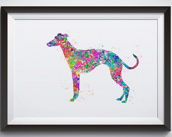 Imprimible Whippet Wall Art Acuarela Imprimir Regalo Mascota Whippet Greyhound Dog Love Puppy Friend Doglover Dogart Poster Dog Art