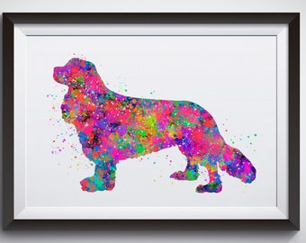 Printable Cavalier King Charles Spaniel Dog Wall Art Watercolor Print Cocker  Pet Love puppy Friend Dog Dogart Cavalier King Poster Dog Art