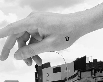 D Buchstabe Temporäres Tattoo (6er Set)