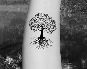 Oak Tree Temporary Tattoo (set of 3)