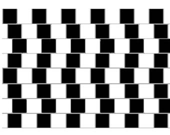 Optische Illusion Posterdruck, skandinavische Wand Kunstdruck, Linjer Synvilla, parallele Linien Druck, digitaler Download, nordische Linien, Sehtrick