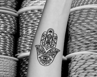 Hamsa Hand Temporary Tattoo (set of 2)