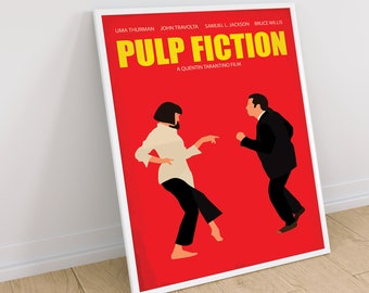 Pulp Fiction Movie Poster Nostalgia Retro Vintage Style Kraft Paper Wall Poster