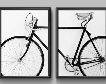 Bicycle Print,Scandinavian Wall Art,Bicycle Wall Art,Digital Download,Set of 2,Bike Print,Vintage Bike Print,Wheel Print,Modern Art Bike