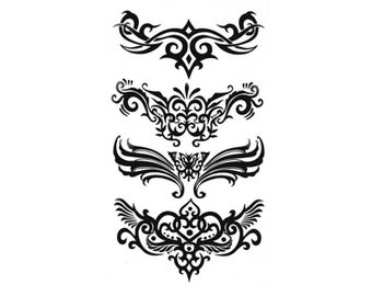 Stammes-Linien Kunst temporäre gefälschte Tattoo Fett Körper Kunst Transfer Waterpoof Fancy Kleid