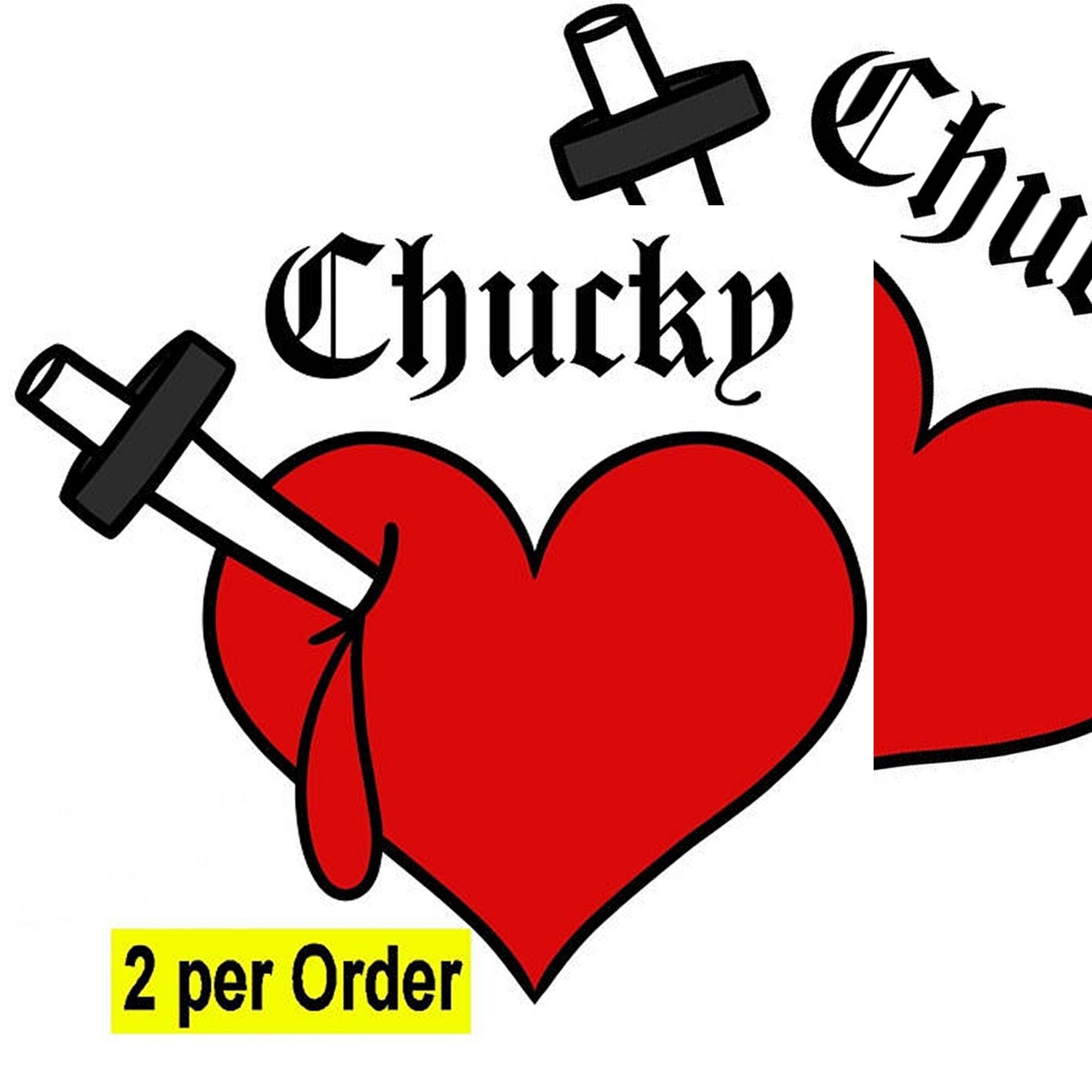 2 Chucky Bride Tiffany Gestochen Blutendes Herz Ausgefallenes Etsy