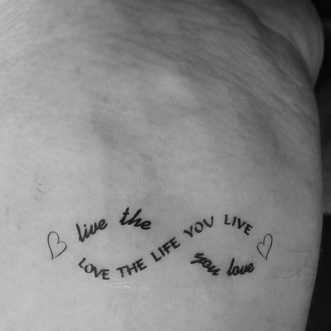 Wrist Infinity Temporary Tattoo Love The Life You Live Live Etsy Uk