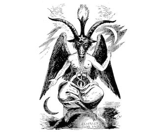 Devil Goat Baphomet Temporary Fake Tattoo Bold Body Art Transfer Waterpoof Fancy Dress