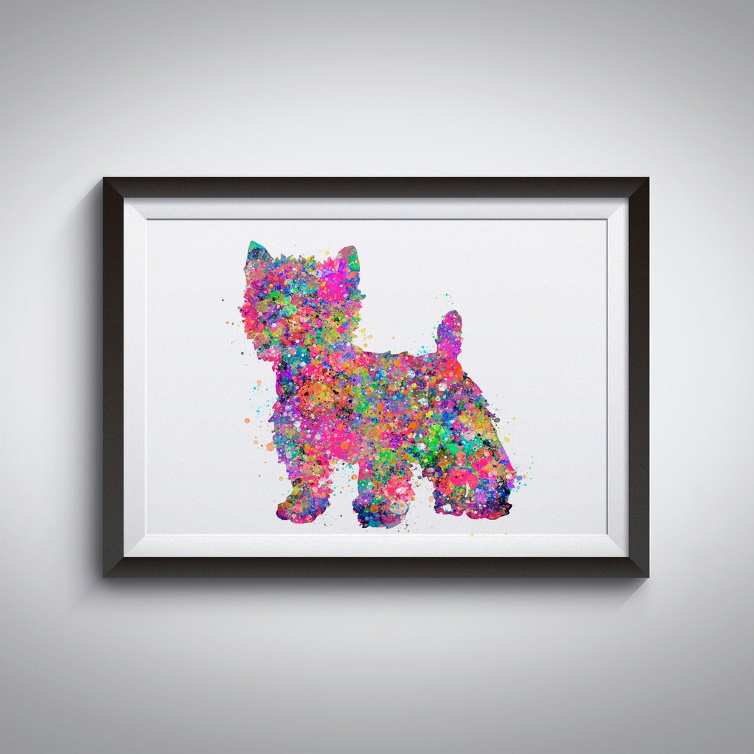 Printable Westie Dog Wall Art Watercolor Print West Highland Terrier ...