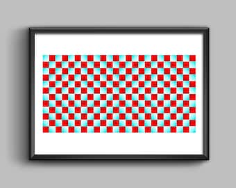 Printable Optical Illusion Contrasting Colors Poster ,Scandinavian Digital Wall Art Print,Contrasting colors, motion illusion,Geometric