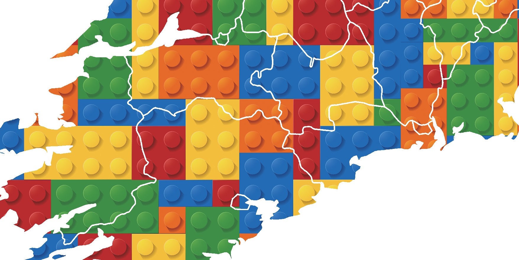 Printable Building Block Ireland Map Print, Building Block Decor ...