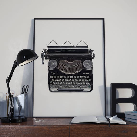 Máquina De Escribir Vintage Decorativa De Metal | Modelo Retro Para Decoración De Estantería O Accesorio De Fotografía
