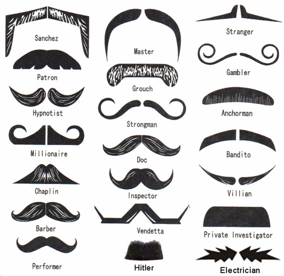 Temporare Tattoo Fingerstache Finger Schnurrbart Set Von 21 Etsy