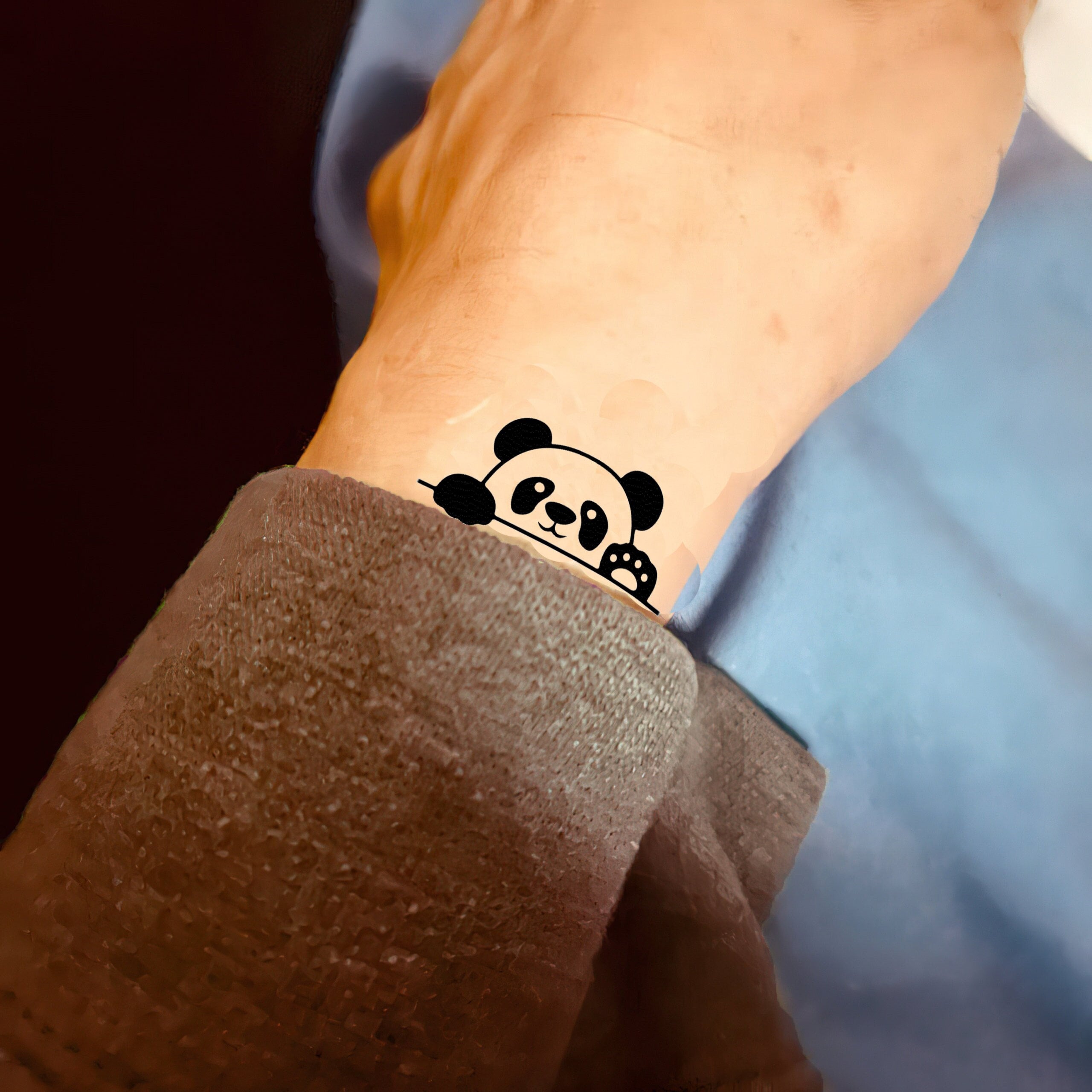 Panda Tattoo On Hand