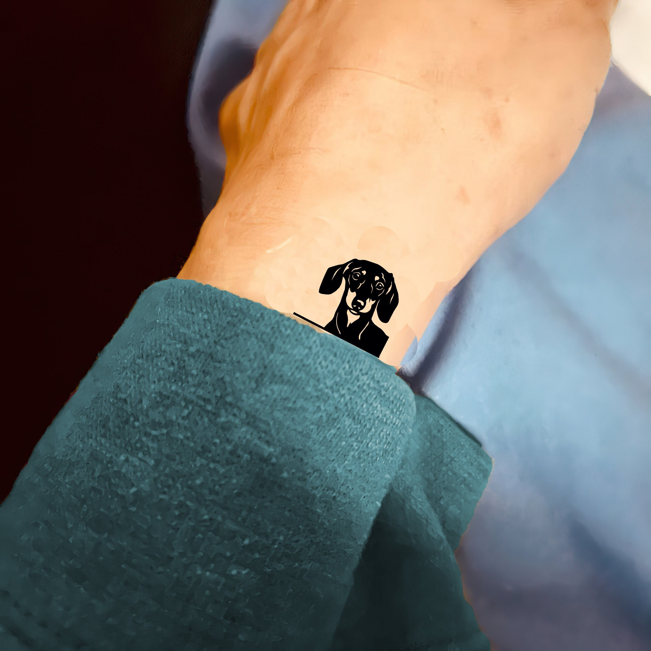 Tatuaggio temporaneo cane bassotto set di 6 - Etsy Italia