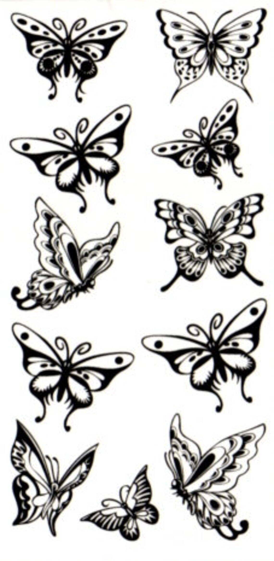 Cute Butterfly Temporary Fake Tattoo Bold Body Art Transfer Etsy
