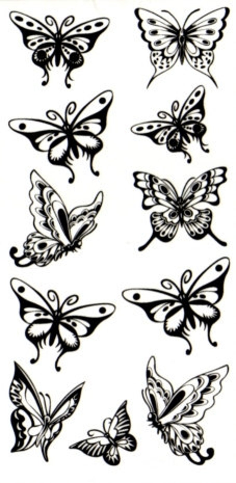 Cute Butterfly Temporary Fake Tattoo Bold Body Art Transfer Etsy