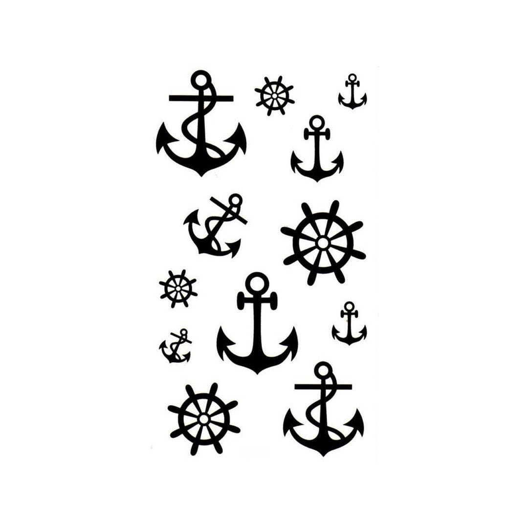 Sailing to the Sea Barque Sailboat Boat Anchor Rudder Compass Hwaist Arm  Neck Body Temporary Tattoo Sticker Hscseries - Etsy