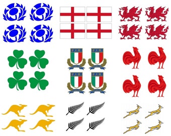 4 Gesicht Klebetattoos Flagge Schottland,England,Irland,Wales,Neuseeland,Australien,Frankreich,Fußball,Fußball,Fußball,Fußball,Fußball