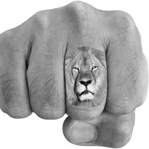 3 Temporary Tattoo Endangered Animal, Cecil the Lion, Finger Tattoos Waterproof image 1