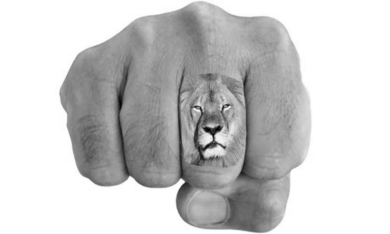 3 Temporary Tattoo Endangered Animal, Cecil the Lion, Finger Tattoos Waterproof image 1