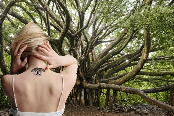Banyan Tree Temporary Tattoo set of 3 - Etsy UK