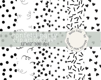 black confetti etsy
