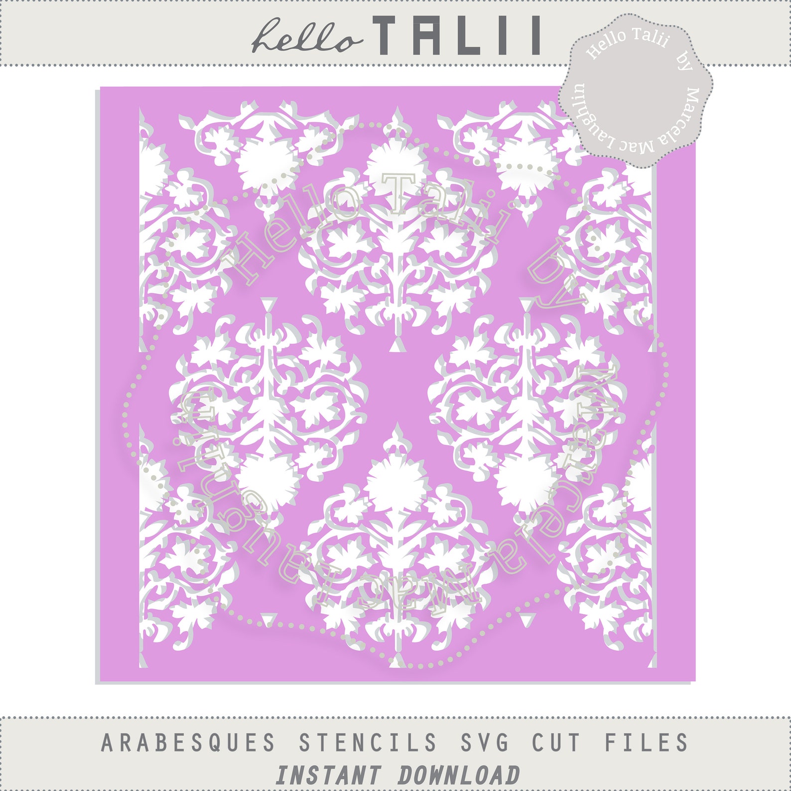 Download ARABESQUES Stencil DIGITAL SVG Cutting File Flourish ...