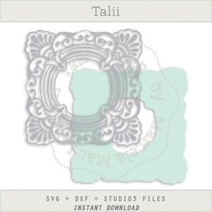 Frame SVG Cut VINTAGE FRAME Die Cut Digital Svg Dxf Studio3 Cutting