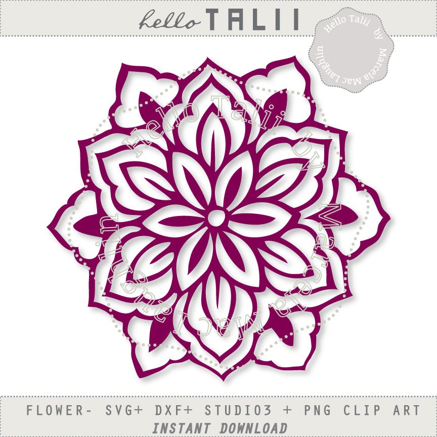 Download Flower Svg Cut File Tropical Flower Embellishment Hand Drawn Etsy