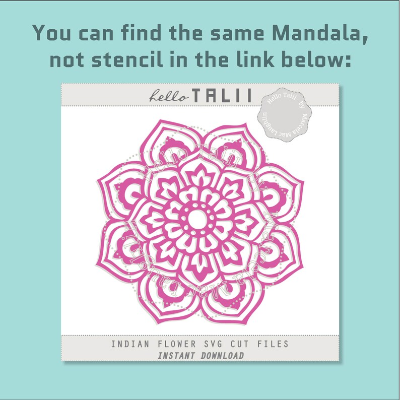 Download Flower Stencil MANDALA Svg Cut file Clipart DIGITAL Indian | Etsy