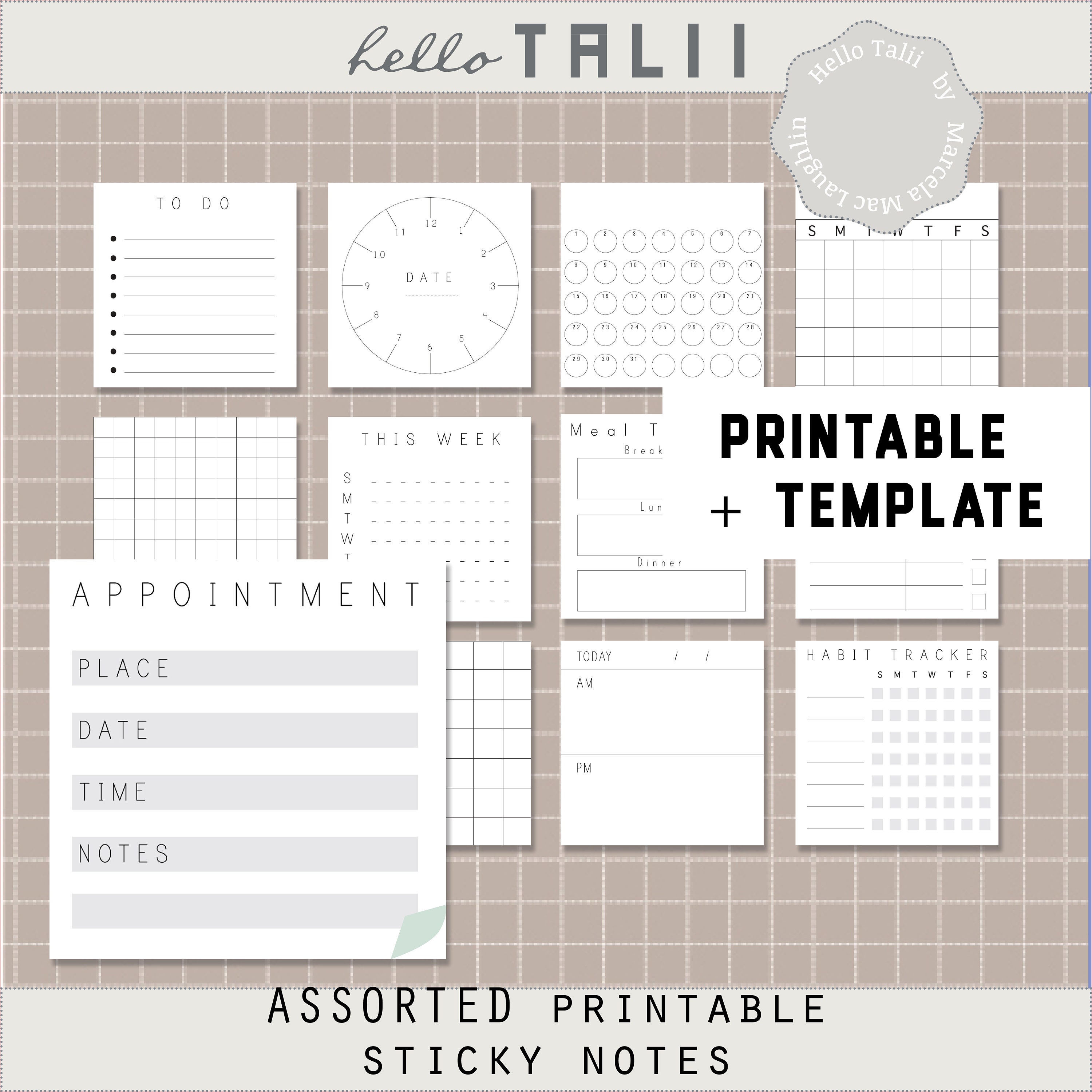 Post It Printable Template 630x315
