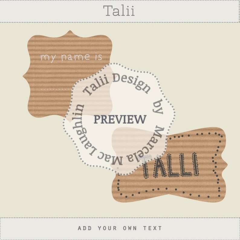 Frames Clipart CORRUGATED CARDBOARD LABELS 16 Fun Labels - Etsy