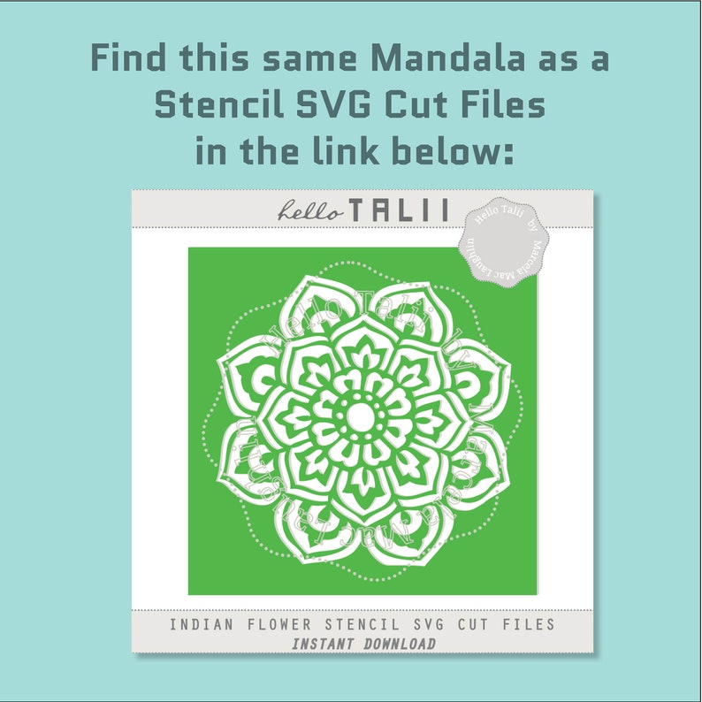Download INDIAN FLOWER SVG Cut file Mandala Embellishment Digital | Etsy