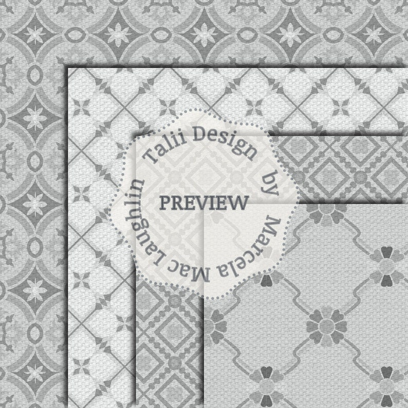 GREY LINEN Digital Paper Linen Textures With Tile Drawing Etsy UK