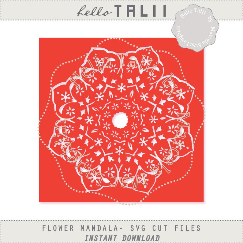 Download Flower Mandala DIGITAL Stencil MANDALA SVG Cut files | Etsy
