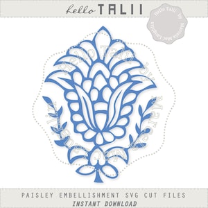 DAMASK FLOURISH EMBELLISHMENT Svg Cut files- Digital Hand drawn Arabesque Svg + Dxf + Png + Eps for Silhouette Cricut for Cards Decor Decals