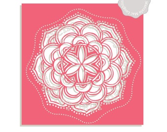 MANDALA Star Digital STENCIL DIY Cut files- Round floral indian Hand drawn for Home Decor Cards Svg + Png + Dxf + Studio3 Silhouette Cricut