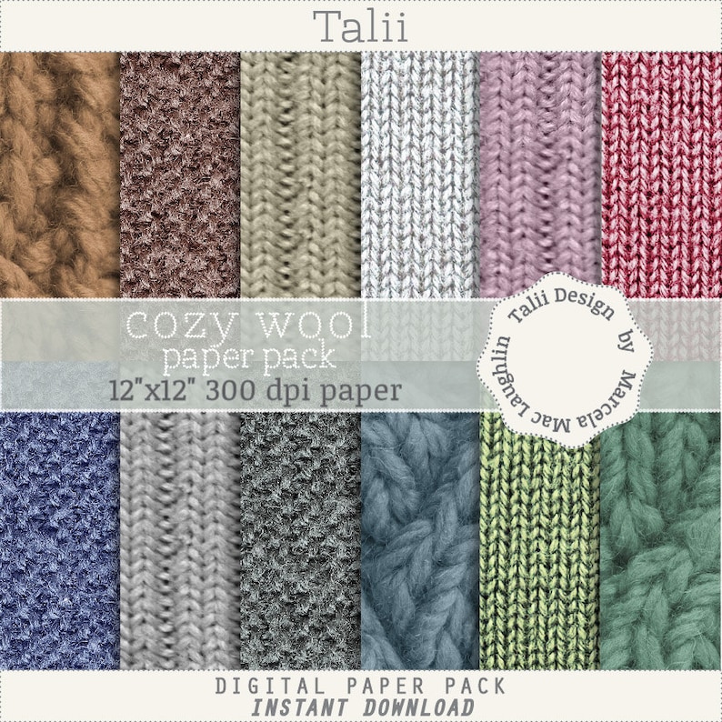 WOOL TEXTURES Digital Paper- Ugly Sweater Day Winter colors Thin WOOL TEXTURES Digital Paper- Ugly Sweater Day Winter colors Thin