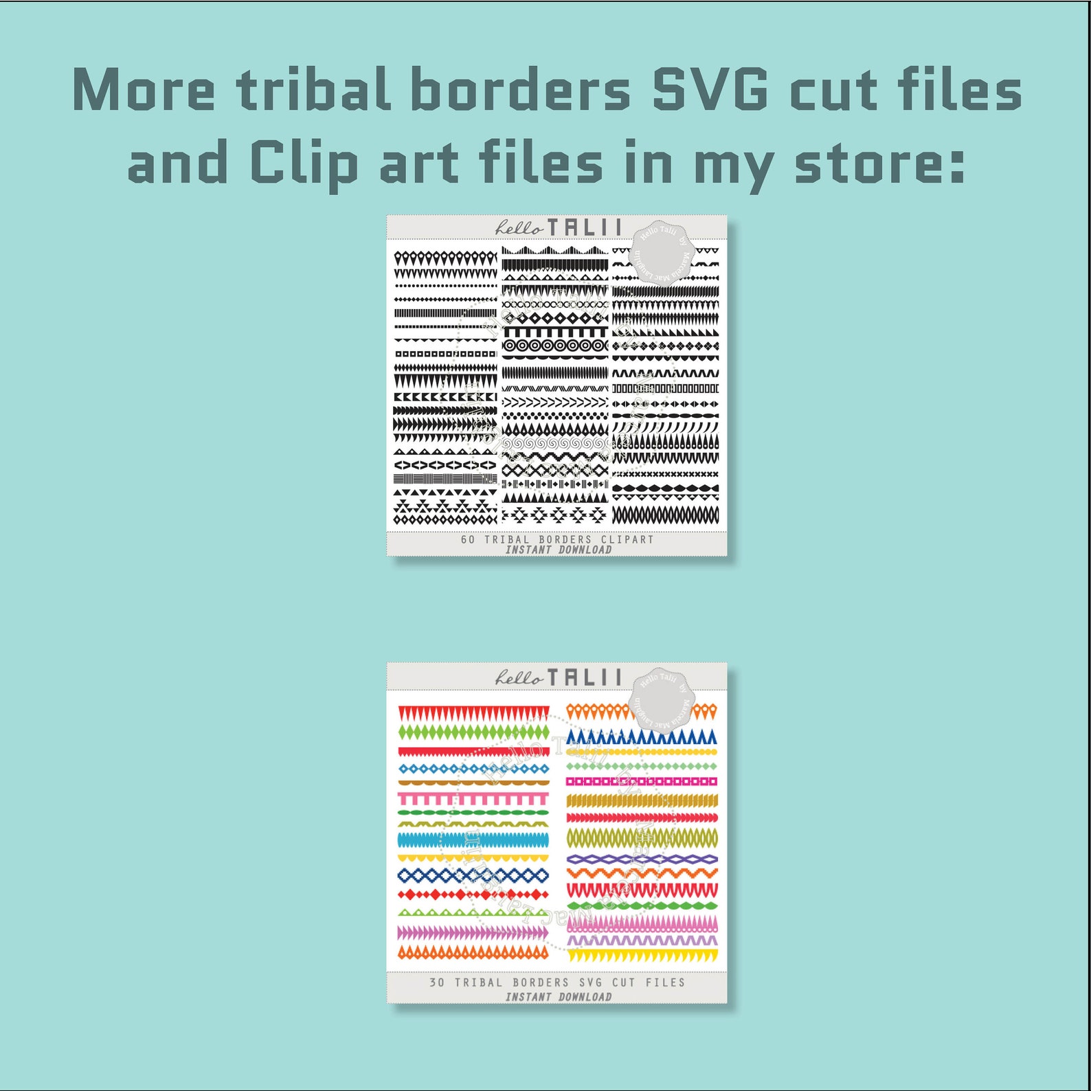 MOANA Tribal BORDERS Cut Files Svg Png Eps Dxf Vector Digital ...