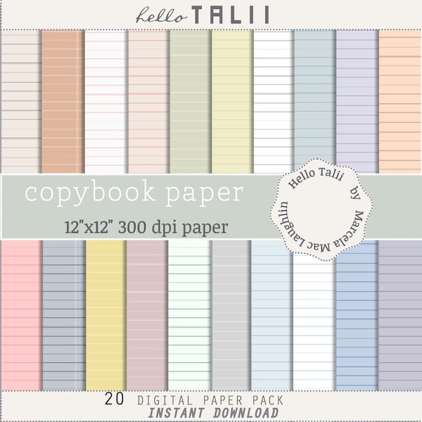 Printable Copybook - Etsy