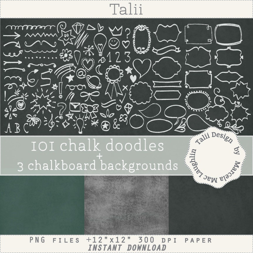 Chalkboard School Clipart. Hand Drawn Chalk Texture School Supplies. Doodle  Teacher, Student, Backpack, Office, Stationery Clipart 0012 