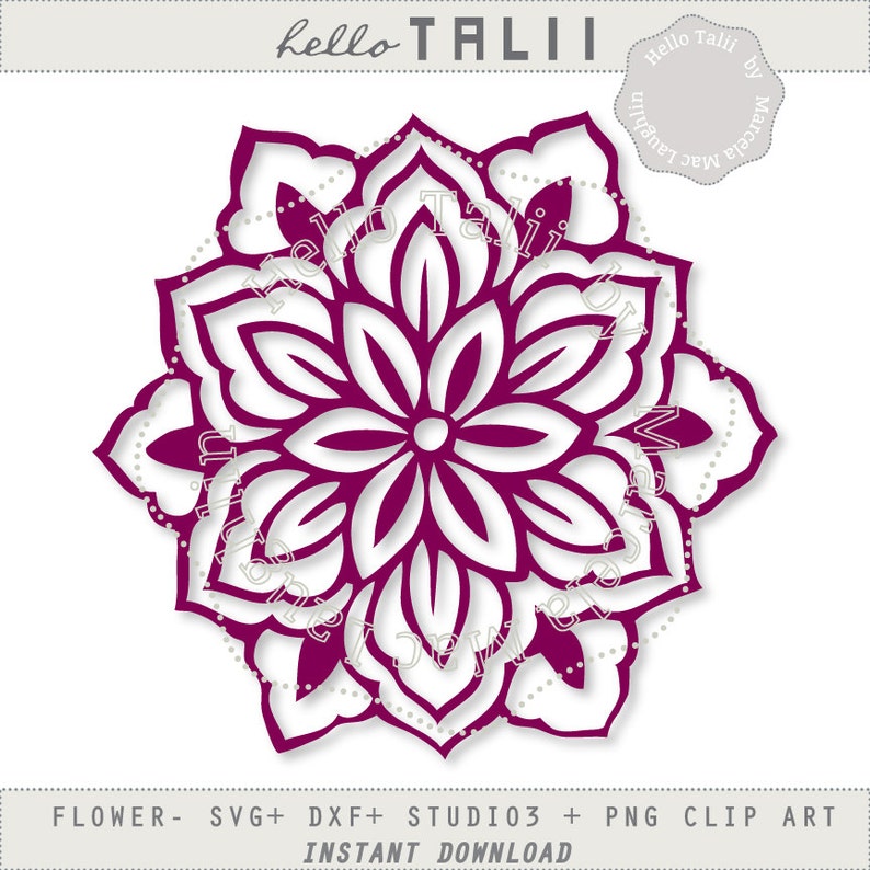 Download Flower Svg Cut File Tropical Flower Embellishment Hand Drawn Etsy