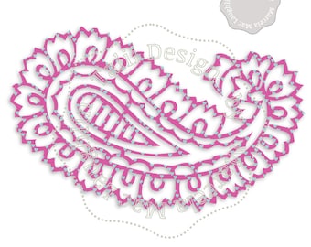 Paisley SVG CUT file- DIGITAL Paisley Indian Arabesque Flourish Svg + Dxf + Png + Studio3 cutting files for Silhouette Cricut Sure Cuts