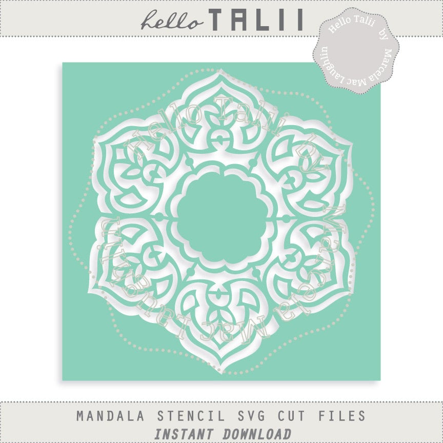 Download Mandala Digital Stencil Svg Cut File Clipart Decorative Etsy